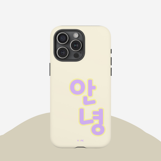 Annyeong Phone Case - Beige