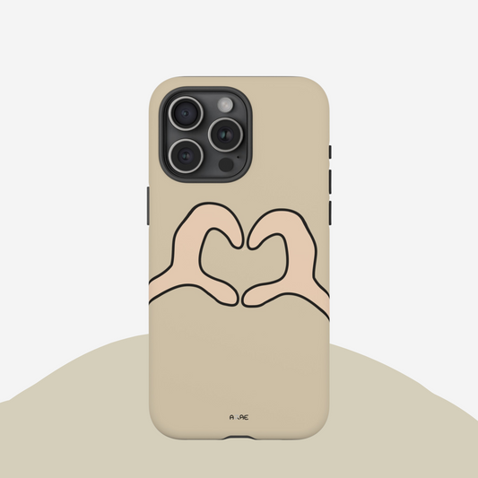 Hand Heart Phone Case - Sand