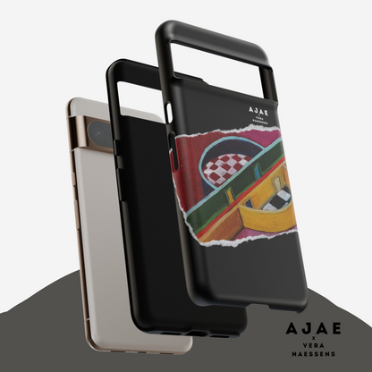 Red Corridor Phone Case - Black