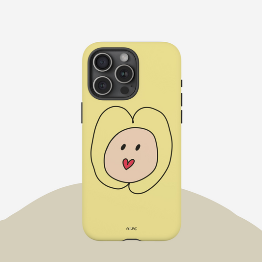 Heart Lips Phone Case - Yellow