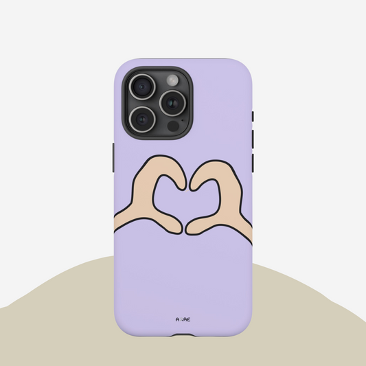 Hand Heart Phone Case - Purple