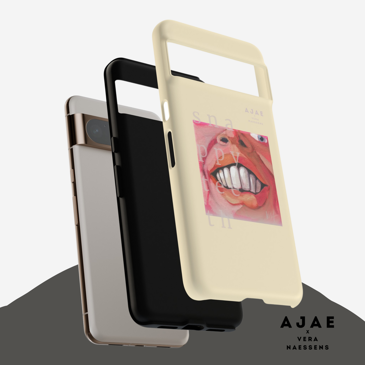 Snappy Teeth Phone Case - Beige