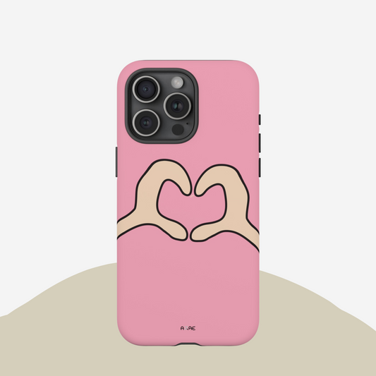 Hand Heart Phone Case - Pink