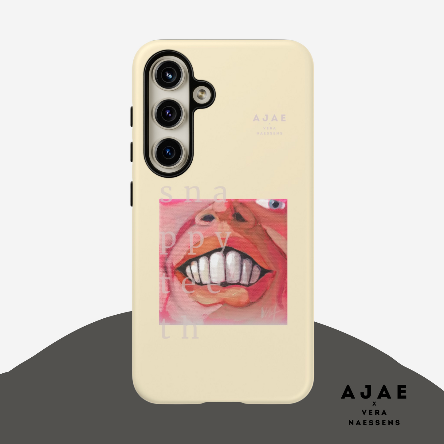 Snappy Teeth Phone Case - Beige