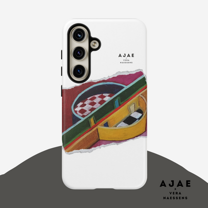 Red Corridor Phone Case - White