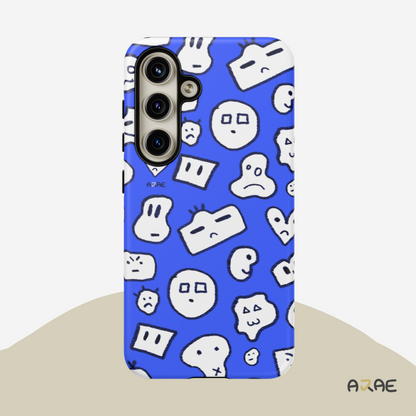 Doodle Combi Phone Case - Blue