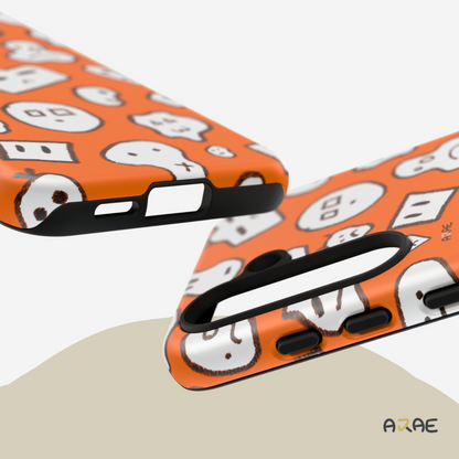 Doodle Combi Phone Case - Orange