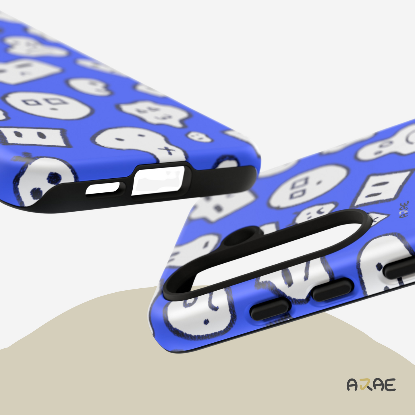 Doodle Combi Phone Case - Blue