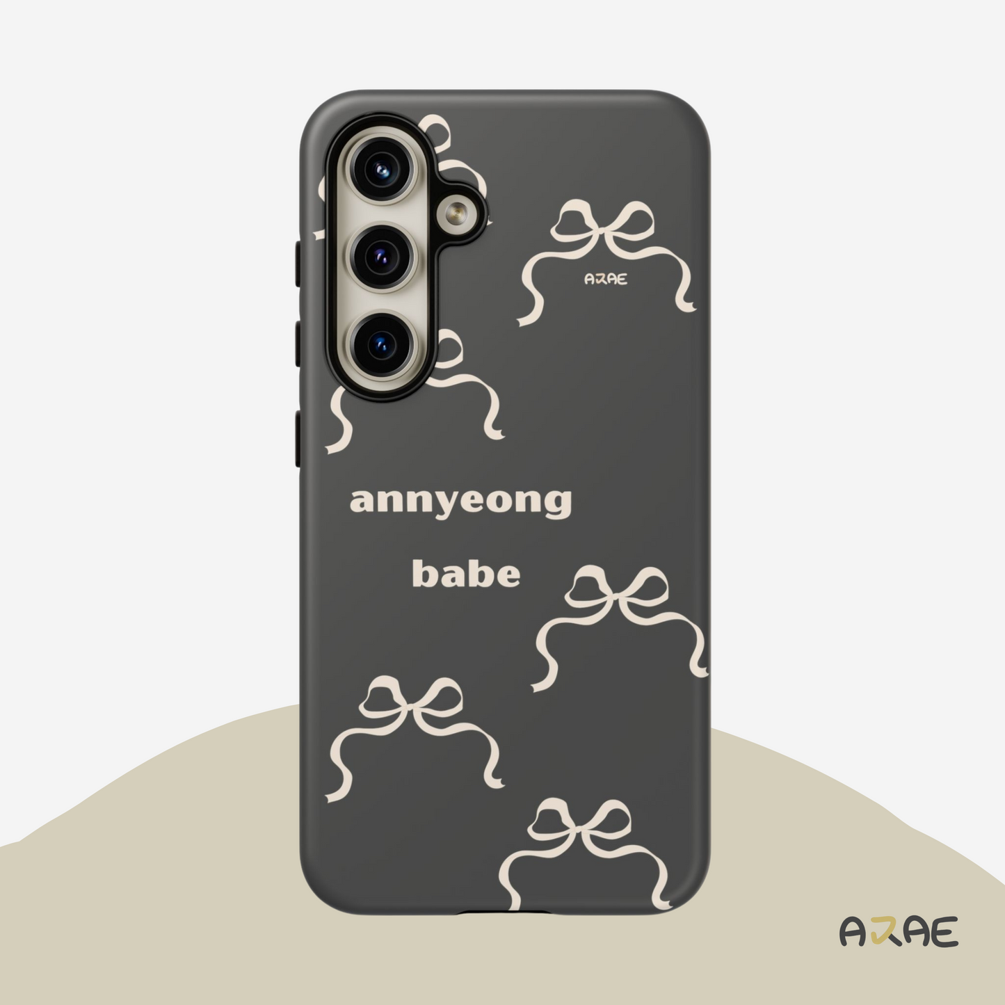 Annyeong Babe Phone Case - Grey