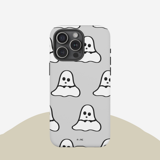 Shy Ghost Phone Case - Grey