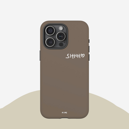 Shhh Phone Case - Brown